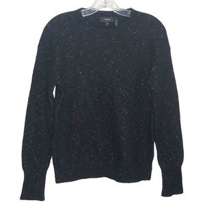 Theory Tweed Alpaca Soft Crewneck Sweater, Size‎ S, EUC, Black/White